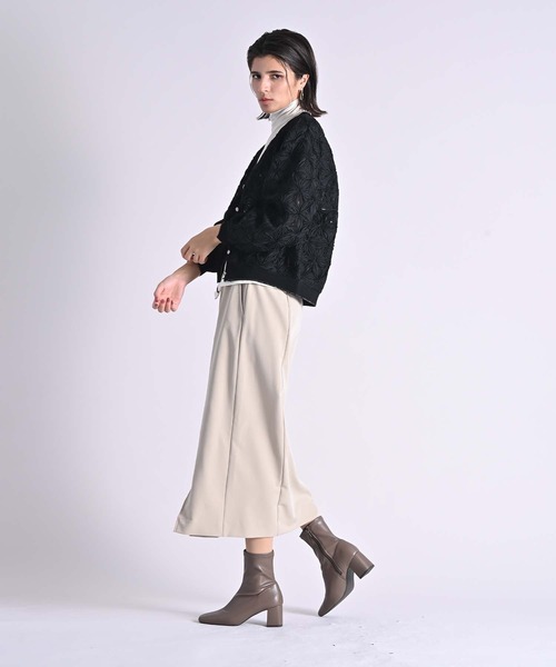 RAW FUDGE(ローファッジ)の「配色ウエストラインスカート(スカート・レディース・ベージュ/ブラック・M)」の13枚目の写真