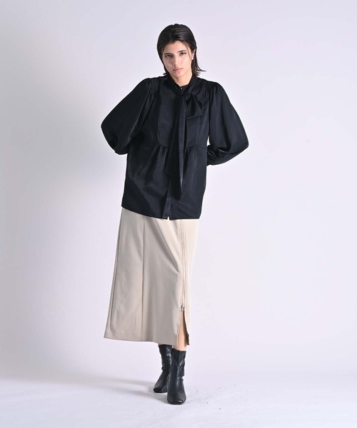 RAW FUDGE(ローファッジ)の「配色ウエストラインスカート(スカート・レディース・ベージュ/ブラック・M)」の14枚目の写真