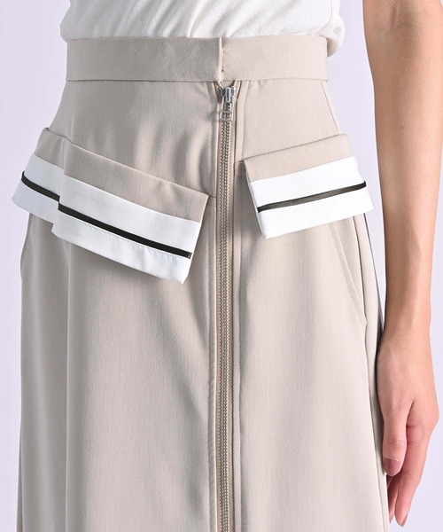 RAW FUDGE(ローファッジ)の「配色ウエストラインスカート(スカート・レディース・ベージュ/ブラック・M)」の17枚目の写真