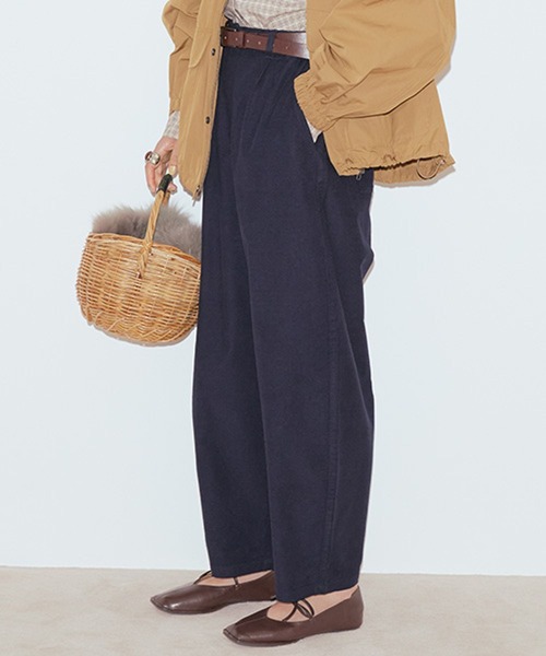 セール】やわらかストレッチカーブイージーパンツ[プチ・プラスサイズ