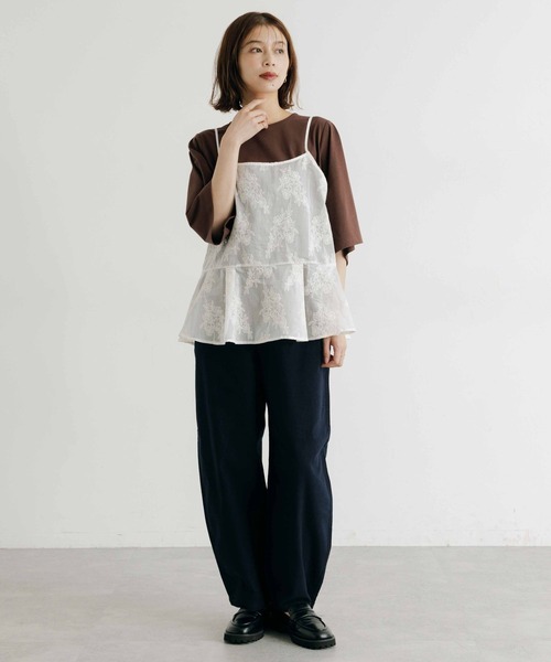 セール】やわらかストレッチカーブイージーパンツ[プチ・プラスサイズ