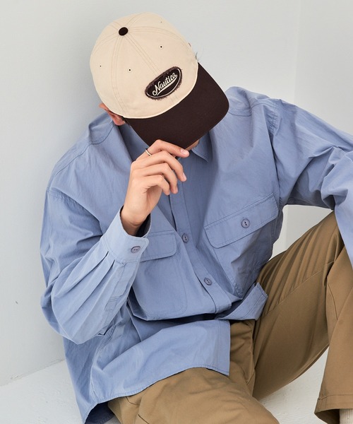 NAUTICA（ノーティカ）の「【NAUTICA】ノーティカ EMB PATCH WASHED 6P CAP キャップ 刺繍ワッペン ツートンカラー ユーズド加工 NT156（キャップ・メンズ・ブラック/ブラウン・FREE）」の11枚目の写真
