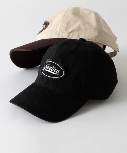 NAUTICA（ノーティカ）の「【NAUTICA】ノーティカ EMB PATCH WASHED 6P CAP キャップ 刺繍ワッペン ツートンカラー ユーズド加工 NT156（キャップ・メンズ・ブラック/ブラウン・FREE）」の16枚目の写真