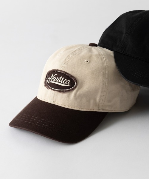 NAUTICA（ノーティカ）の「【NAUTICA】ノーティカ EMB PATCH WASHED 6P CAP キャップ 刺繍ワッペン ツートンカラー ユーズド加工 NT156（キャップ・メンズ・ブラック/ブラウン・FREE）」の10枚目の写真