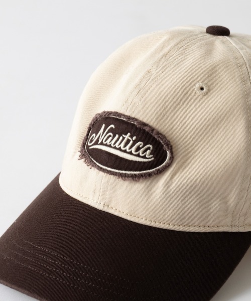 NAUTICA（ノーティカ）の「【NAUTICA】ノーティカ EMB PATCH WASHED 6P CAP キャップ 刺繍ワッペン ツートンカラー ユーズド加工 NT156（キャップ・メンズ・ブラック/ブラウン・FREE）」の5枚目の写真