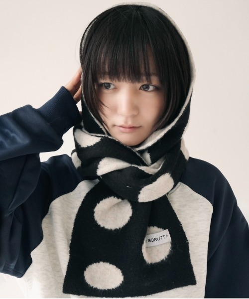 SORUTT / ソルト 】 ドット柄 ニット マフラー #（マフラー）｜Port