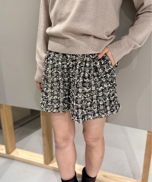 LOVELESS(ラブレス)の「ツイードタックショートパンツ(その他パンツ・レディース・ベージュ系その他4・36/34)」の2枚目の写真