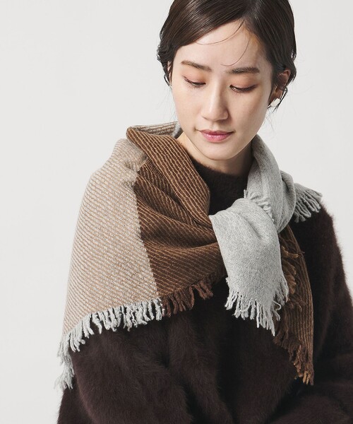 elegancese エレガンセーゼ　カシミヤ100% ストール ピンク系　美品 エレガンセーゼ elegancese 【elegancese / エレガンセーゼ】check