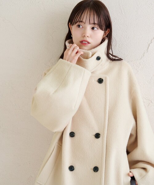 mystic シャギーミドルコート セール】【限定価格】ウール混 シャギーミドルコート（その他アウター