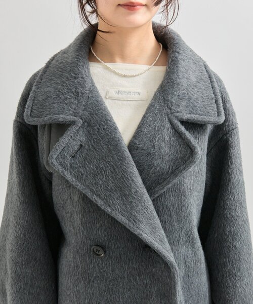 セール】ウール混 シャギーミドルコート（その他アウター）｜mystic