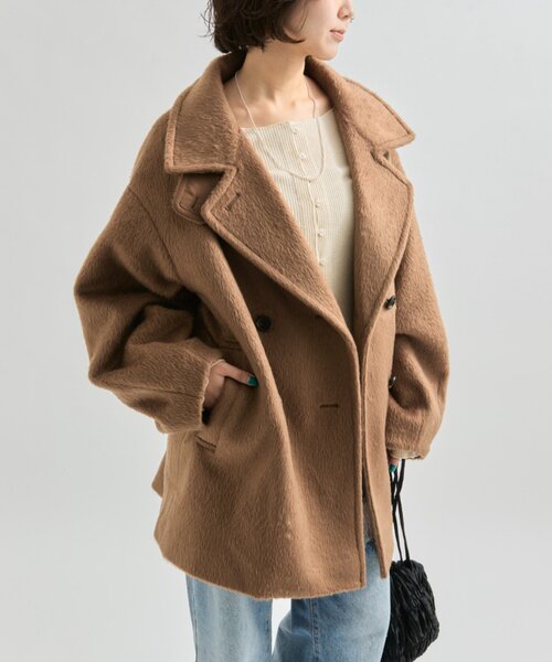 セール】ウール混 シャギーミドルコート（その他アウター）｜mystic