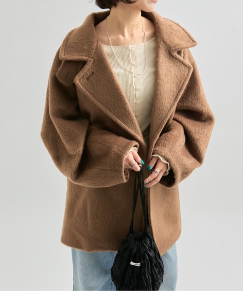 セール】ウール混 シャギーミドルコート（その他アウター）｜mystic
