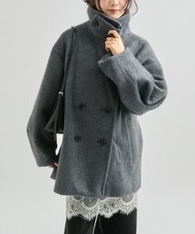 mystic | ウール混 シャギーミドルコート(その他アウター)