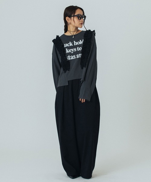 ROSE BUD（ローズバッド）の「(CREOLME)TUCK BARREL PANTS（その他パンツ・レディース・ブラウン/グレー/ブラック・S/M）」の21枚目の写真