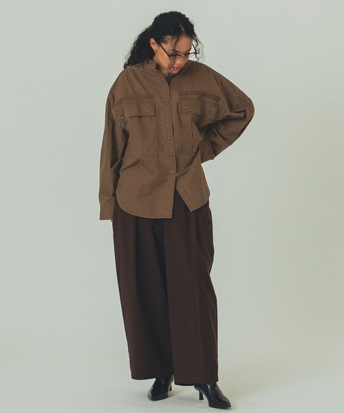 ROSE BUD（ローズバッド）の「(CREOLME)TUCK BARREL PANTS（その他パンツ・レディース・ブラウン/グレー/ブラック・S/M）」の15枚目の写真