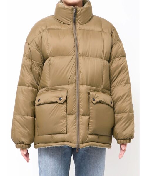 TAION（タイオン）の「TAION別注 リバーシブルダウン（ダウンジャケット/コート・レディース・ブラウン/ブラック・SMALL/MEDIUM）」の15枚目の写真