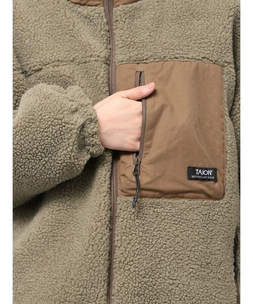 TAION（タイオン）の「TAION別注 リバーシブルダウン（ダウンジャケット/コート・レディース・ブラウン/ブラック・SMALL/MEDIUM）」の7枚目の写真