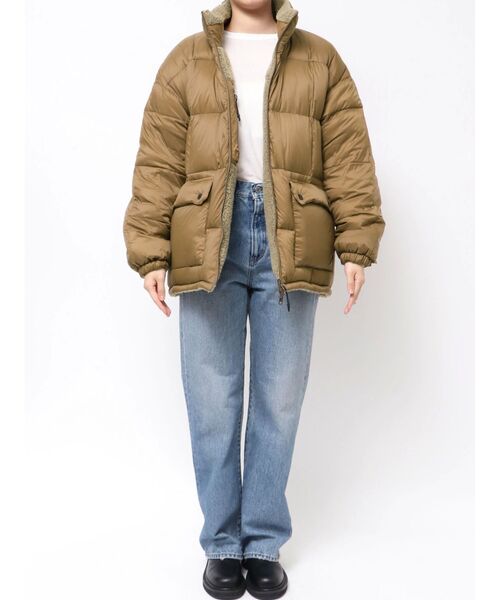 TAION（タイオン）の「TAION別注 リバーシブルダウン（ダウンジャケット/コート・レディース・ブラウン/ブラック・SMALL/MEDIUM）」の11枚目の写真