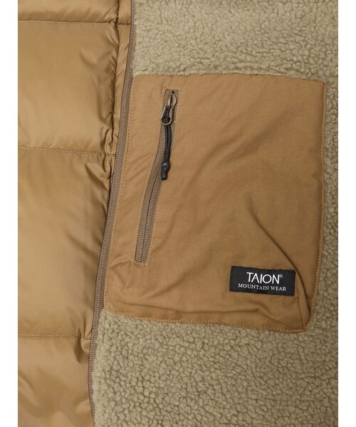 TAION（タイオン）の「TAION別注 リバーシブルダウン（ダウンジャケット/コート・レディース・ブラウン/ブラック・SMALL/MEDIUM）」の13枚目の写真