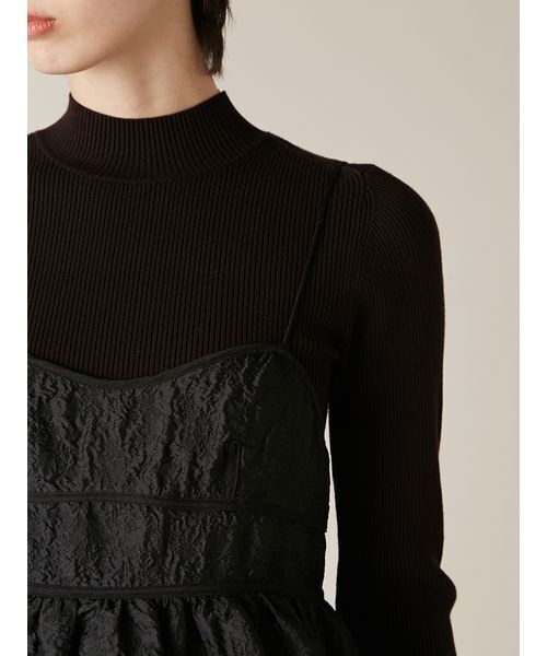 12/21削除　新品　リリーブラウン　ジャカードミニワンピース タグ付き セール】ジャカードバルーンミニワンピース（ワンピース）｜LILY BROWN