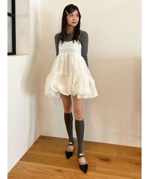 セール】ジャカードバルーンミニワンピース（ワンピース）｜LILY BROWN