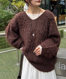 mystic | 【前後2way】ふわふわシャギーニット(ニット/セーター)