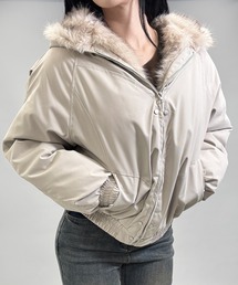 FOLLOWIN（フォロウィン）の「【2color】UNISEXファーフード中綿ブルゾン（ブルゾン・メンズ）」