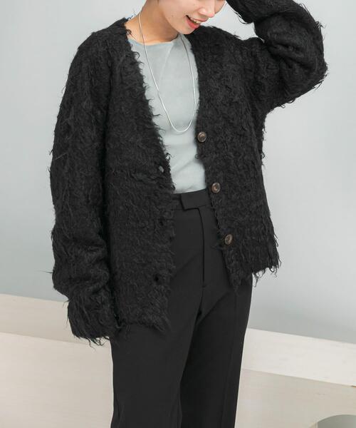 URBAN RESEARCH ROSSO WOMEN（アーバンリサーチ　ロッソ）の「Mewl　ファーカーディガン（カーディガン/ボレロ・レディース・オフホワイト/ブルー/ブラック・FREE）」の17枚目の写真