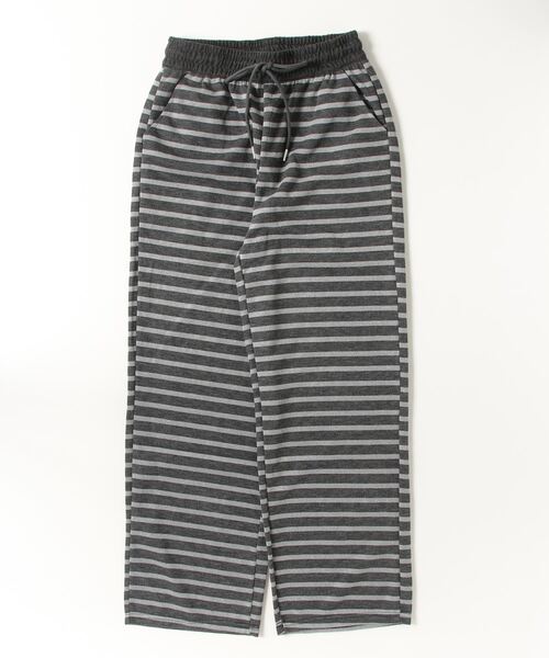 Vini（ヴィニ）の「ユニセックスボーダースウェットパンツ（スウェットパンツ・レディース・ダークグレー/ライトグレー・MEDIUM）」の8枚目の写真