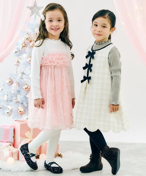 apres les cours（アプレレクール）の「ファーリボンヘアクリップ（バレッタ/ヘアクリップ・キッズ・アイボリー・FREE）」の3枚目の写真