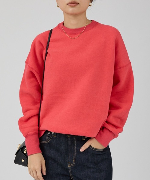 TICCA(ティッカ)の「【TICCA/ティッカ】ダウニーウラケプルオーバー/裏起毛/スウェット(スウェット・レディース・チャコールグレー/レッド・フリー)」の2枚目の写真