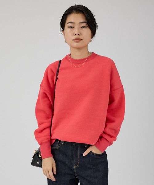 TICCA(ティッカ)の「【TICCA/ティッカ】ダウニーウラケプルオーバー/裏起毛/スウェット(スウェット・レディース・チャコールグレー/レッド・フリー)」の3枚目の写真