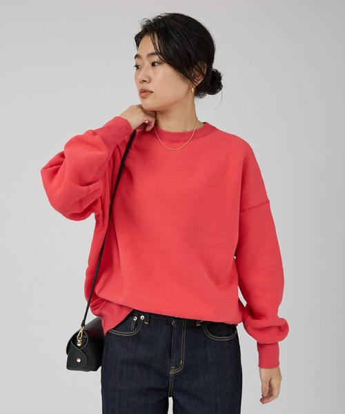 TICCA(ティッカ)の「【TICCA/ティッカ】ダウニーウラケプルオーバー/裏起毛/スウェット(スウェット・レディース・チャコールグレー/レッド・フリー)」の4枚目の写真