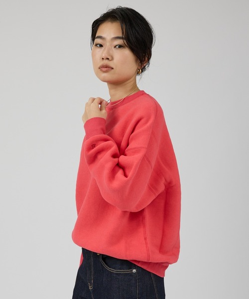 TICCA(ティッカ)の「【TICCA/ティッカ】ダウニーウラケプルオーバー/裏起毛/スウェット(スウェット・レディース・チャコールグレー/レッド・フリー)」の6枚目の写真