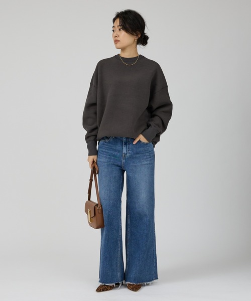 TICCA(ティッカ)の「【TICCA/ティッカ】ダウニーウラケプルオーバー/裏起毛/スウェット(スウェット・レディース・チャコールグレー/レッド・フリー)」の18枚目の写真