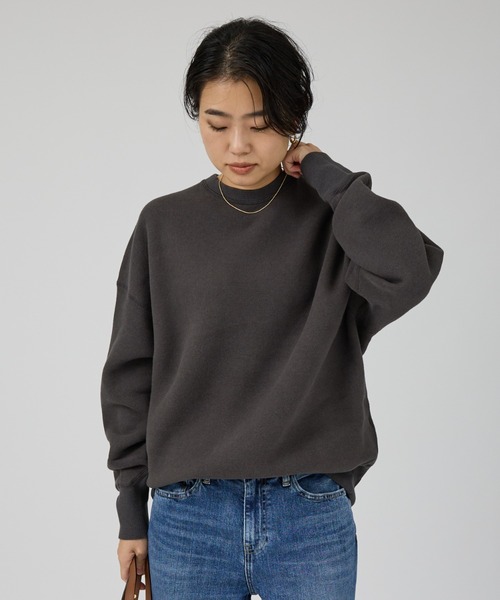 TICCA(ティッカ)の「【TICCA/ティッカ】ダウニーウラケプルオーバー/裏起毛/スウェット(スウェット・レディース・チャコールグレー/レッド・フリー)」の8枚目の写真