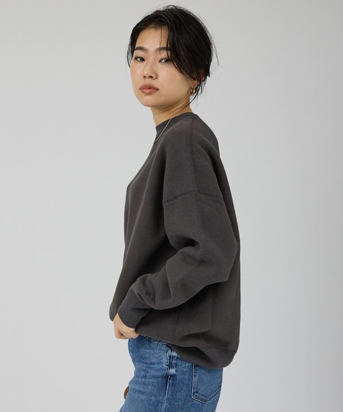 TICCA(ティッカ)の「【TICCA/ティッカ】ダウニーウラケプルオーバー/裏起毛/スウェット(スウェット・レディース・チャコールグレー/レッド・フリー)」の9枚目の写真