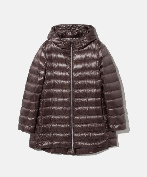HERNO（ヘルノ）の「HERNO RESORT  A LINE DOWN COAT ヘルノ リゾート ロング ダウンジャケット（ダウンジャケット/コート・レディース・ブラウン系1/ブラック・40/42/44）」の2枚目の写真