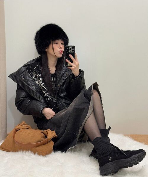 NICK&NICOLE(ニックアンドニコール)の「MAXI WASHING DENIM SKIRT_BLACK(スカート・レディース・その他・SMALL/MEDIUM/LARGE)」の7枚目の写真