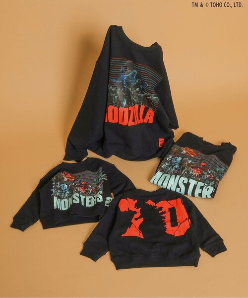 BREEZE(ブリーズ)の「【ゴジラ】70周年歴代ゴジラ&怪獣トレーナー(大人)(スウェット・メンズ・その他12/その他11・MEDIUM/LARGE)」の3枚目の写真