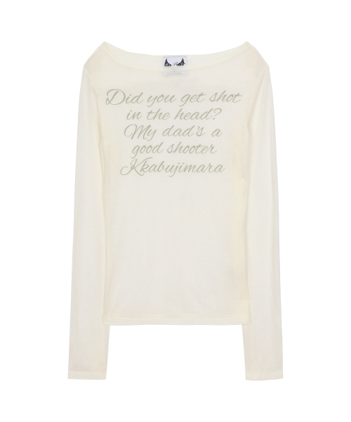 GILAARCHIVE(ギラアーカイブ)の「LETTERING SHEER LONG SLEEVE_WH(Tシャツ/カットソー・レディース・その他・FREE)」の3枚目の写真