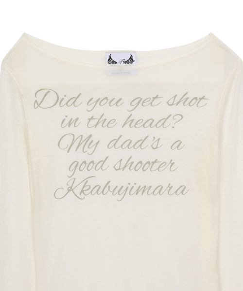 GILAARCHIVE(ギラアーカイブ)の「LETTERING SHEER LONG SLEEVE_WH(Tシャツ/カットソー・レディース・その他・FREE)」の5枚目の写真