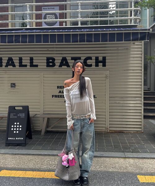 GILAARCHIVE(ギラアーカイブ)の「LETTERING SHEER LONG SLEEVE_WH(Tシャツ/カットソー・レディース・その他・FREE)」の15枚目の写真