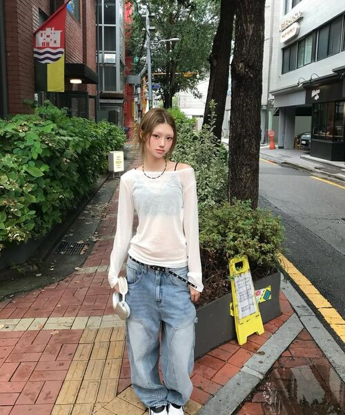 GILAARCHIVE(ギラアーカイブ)の「LETTERING SHEER LONG SLEEVE_WH(Tシャツ/カットソー・レディース・その他・FREE)」の20枚目の写真
