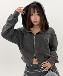 A'GEM/9 × .kom 『.KOM/ドットケーオーエム』 カットオフデザインジップパーカー