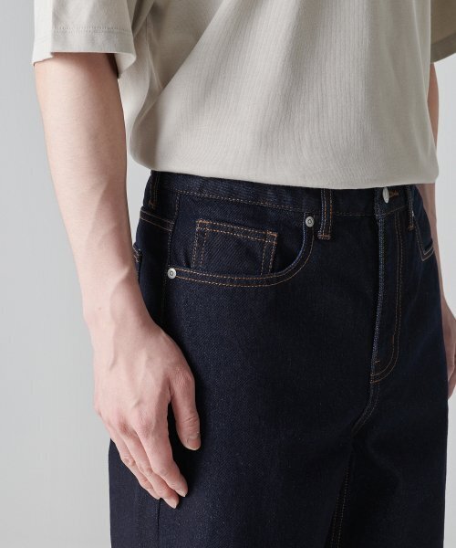 MUSINSA STANDARD（ムシンサスタンダード）の「ルーズストレートデニムパンツ [ディープインディゴ]（デニムパンツ・メンズ・その他・40/38/42/34/28/29/32/30/31/33/26/27/36）」の8枚目の写真