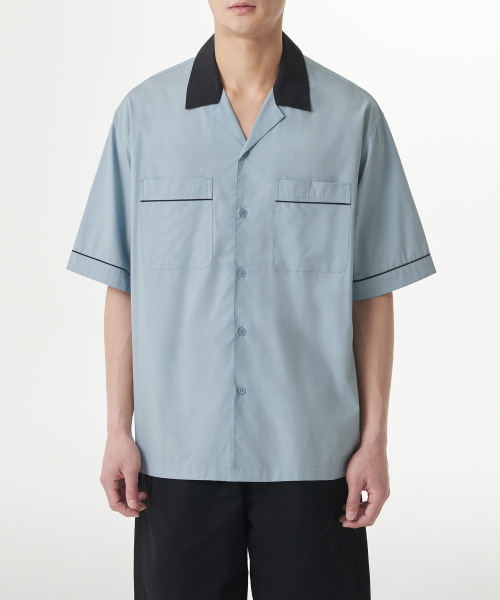 MUSINSA STANDARD（ムシンサスタンダード）の「リラックスドボウリングシャツ [クラウディブルー]（シャツ/ブラウス・メンズ・その他・LARGE/X-LARGE/XX-LARGE/MEDIUM）」の2枚目の写真