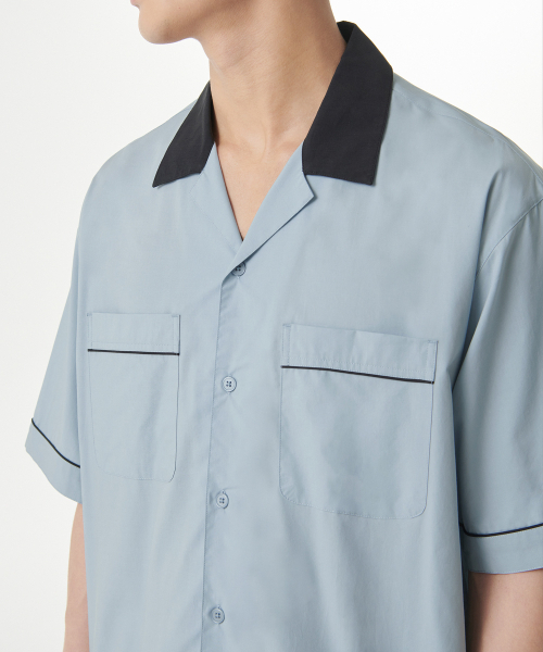 MUSINSA STANDARD（ムシンサスタンダード）の「リラックスドボウリングシャツ [クラウディブルー]（シャツ/ブラウス・メンズ・その他・LARGE/X-LARGE/XX-LARGE/MEDIUM）」の4枚目の写真