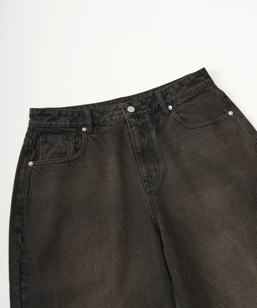 TOFFEE（トフィー）の「ダンボデニムパンツ(SAND BLACK)（デニムパンツ・メンズ・その他・SMALL/MEDIUM/LARGE/X-LARGE/X-SMALL）」の3枚目の写真