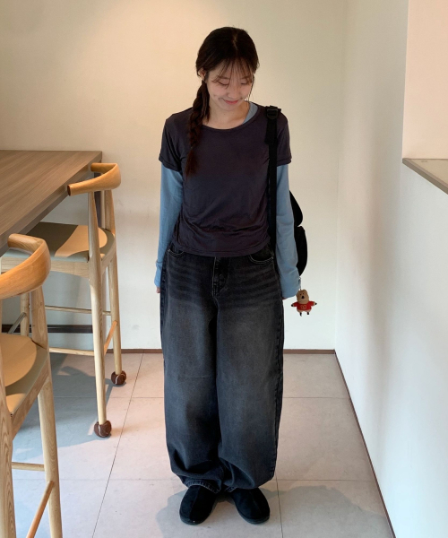 TOFFEE（トフィー）の「ダンボデニムパンツ(SAND BLACK)（デニムパンツ・メンズ・その他・SMALL/MEDIUM/LARGE/X-LARGE/X-SMALL）」の9枚目の写真